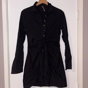 Free People Long Sleeve Tie Dress